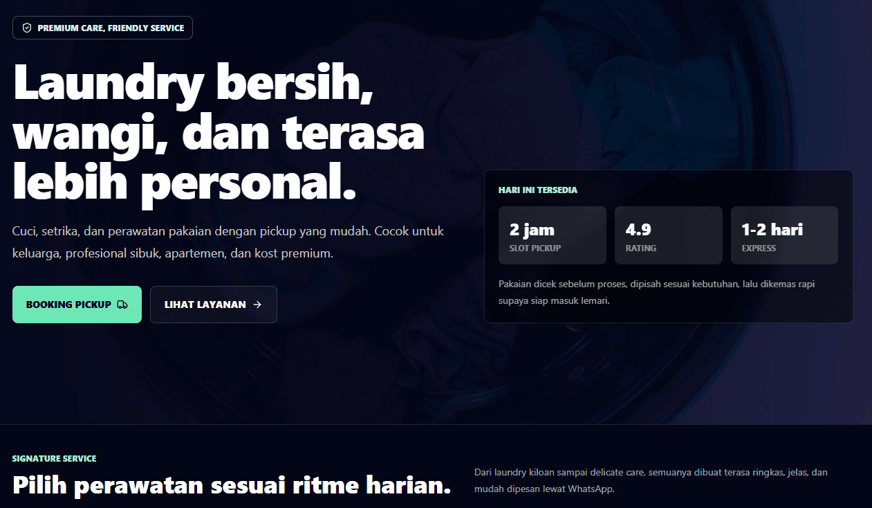 Laundry & Service Booking